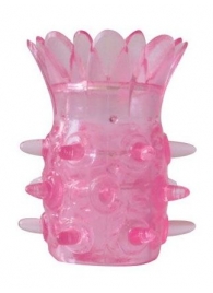 Розовая насадка на пенис с шипиками Лепестки - Erowoman-Eroman - в Санкт-Петербурге купить с доставкой