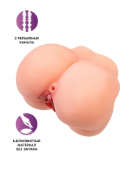 Реалистичный мастурбатор в форме попки с 2 любовными входами - No Name - в Санкт-Петербурге купить с доставкой