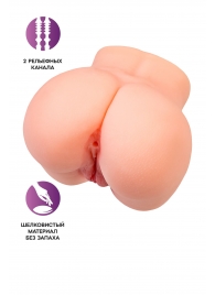 Реалистичный мастурбатор в форме попки с двумя любовными входами - No Name - в Санкт-Петербурге купить с доставкой