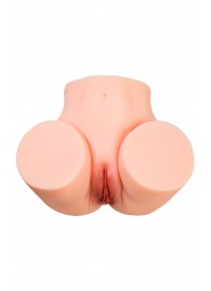 Телесный мастурбатор в форме попки с 2 любовными входами - No Name - в Санкт-Петербурге купить с доставкой