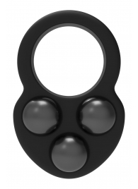 Черное эрекционное кольцо с утяжелителями - Dream Toys - в Санкт-Петербурге купить с доставкой