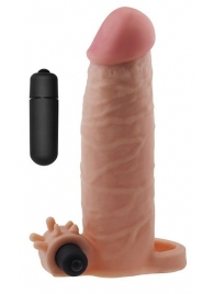 Реалистичная насадка на пенис с вибропулей - 17,8 см. - Lovetoy - в Санкт-Петербурге купить с доставкой
