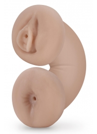 Телесный люминесцентный двусторонний мастурбатор Tasha - Blush Novelties - в Санкт-Петербурге купить с доставкой