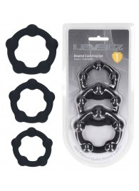 Набор из 3 эрекционных колец Beaded Silicone Cockring Set - Shots Media BV - в Санкт-Петербурге купить с доставкой