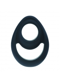 Черное эрекционное кольцо Double Ergo Silicone Cockring - Shots Media BV - в Санкт-Петербурге купить с доставкой