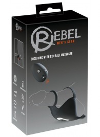 Черная вибронасадка для эрекции и стимуляции мошонки Cock ring with RC ball massager - Orion - в Санкт-Петербурге купить с доставкой