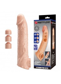 Телесный фаллоудлинитель с подхватом мошонки Silas - 26 см. - Baile - в Санкт-Петербурге купить с доставкой