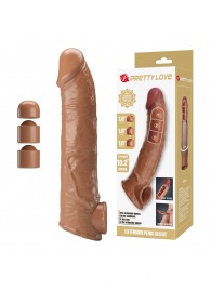 Карамельный фаллоудлинитель с подхватом мошонки Silas - 26 см. - Baile - в Санкт-Петербурге купить с доставкой