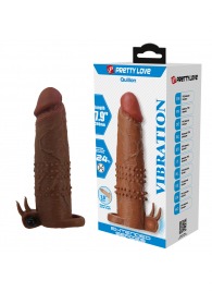 Коричневая насадка на пенис Quillon - 20 см. - Baile - в Санкт-Петербурге купить с доставкой