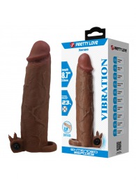 Коричневая насадка на пенис Xerxes - 22 см. - Baile - в Санкт-Петербурге купить с доставкой