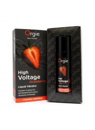 Жидкий вибратор Orgie High Voltage Strawberry - 15 мл. - ORGIE - купить с доставкой в Санкт-Петербурге