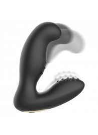 Черный вибромассажер простаты с ротацией и пультом ДУ - Ibiza - в Санкт-Петербурге купить с доставкой