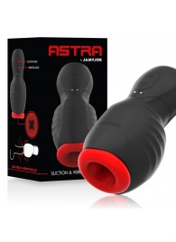 Черно-красный мастурбатор с вибрацией и всасыванием - JAMYJOB - в Санкт-Петербурге купить с доставкой