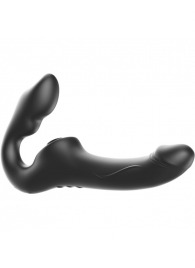 Черный безремневой страпон с 3 моторами - Ibiza - купить с доставкой в Санкт-Петербурге