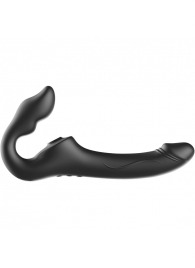 Черный безремневой страпон с 3 моторами - Ibiza - купить с доставкой в Санкт-Петербурге