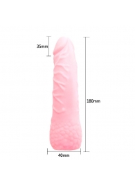 Удлиняющая насадка на пенис с расширением в основании - 18 см. - Baile - в Санкт-Петербурге купить с доставкой