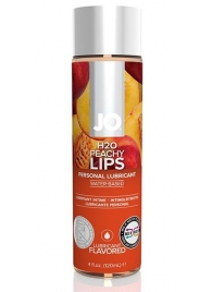 Лубрикант на водной основе с ароматом персика JO Flavored Peachy Lips - 120 мл. - System JO - купить с доставкой в Санкт-Петербурге
