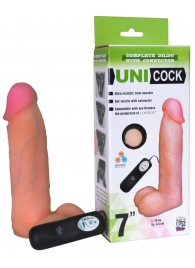 Фаллическая насадка Харнесс UNICOCK 7  с вибрацией - 19 см. - LOVETOY (А-Полимер) - купить с доставкой в Санкт-Петербурге