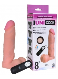 Фаллическая насадка Харнесс UNICOCK 8  с вибрацией - 20 см. - LOVETOY (А-Полимер) - купить с доставкой в Санкт-Петербурге