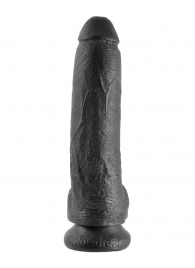 Чёрный фаллоимитатор 9 King Cock with Balls - 22,9 см. - Pipedream
