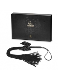 Чёрная плётка Lilly Whip Bijoux - Bijoux Indiscrets - купить с доставкой в Санкт-Петербурге