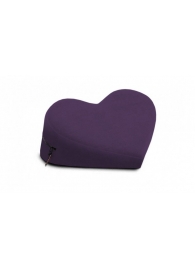 Фиолетовая малая вельветовая подушка-сердце для любви Liberator Retail Heart Wedge - Liberator - купить с доставкой в Санкт-Петербурге