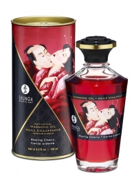 Массажное интимное масло с ароматом вишни - 100 мл. - Shunga - купить с доставкой в Санкт-Петербурге