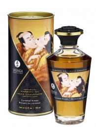 Массажное интимное масло с ароматом карамели - 100 мл. - Shunga - купить с доставкой в Санкт-Петербурге