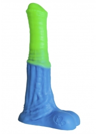 Зелёно-голубой фаллоимитатор  Пегас Medium  - 24 см. - Erasexa - купить с доставкой в Санкт-Петербурге