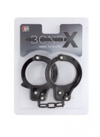Чёрные наручники из листового металла BONDX METAL CUFFS BLACK - Dream Toys - купить с доставкой в Санкт-Петербурге
