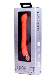 Оранжевый силиконовый G-вибратор PURRFECT SILICONE G-SPOT VIBRATOR - 17,7 см. - Dream Toys