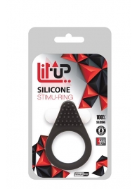 Чёрное эрекционное кольцо LIT-UP SILICONE STIMU RING 1 BLACK - Dream Toys - в Санкт-Петербурге купить с доставкой