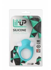 Голубое эрекционное кольцо LIT-UP SILICONE STIMU RING 6 - Dream Toys - в Санкт-Петербурге купить с доставкой
