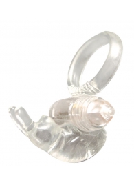 Прозрачное эрекционное кольцо с виброэлементом GOOD VIBES COCKRING RABBIT - Dream Toys - в Санкт-Петербурге купить с доставкой