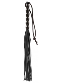 Чёрная мини-плеть из резины Rubber Mini Whip - 22 см. - Blush Novelties - купить с доставкой в Санкт-Петербурге