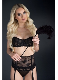 Стек с большим чёрным пером Large Feather Tickler - 65 см. - Blush Novelties - купить с доставкой в Санкт-Петербурге