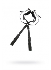 Чёрный бондажный комплект Romfun Sex Harness Bondage на сбруе - Romfun - купить с доставкой в Санкт-Петербурге