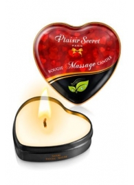 Массажная свеча с нейтральным ароматом Bougie Massage Candle - 35 мл. - Plaisir Secret - купить с доставкой в Санкт-Петербурге