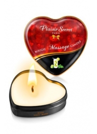 Массажная свеча с ароматом мохито Bougie Massage Candle - 35 мл. - Plaisir Secret - купить с доставкой в Санкт-Петербурге