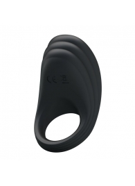 Чёрное перезаряжаемое эрекционное кольцо с вибрацией - Baile - в Санкт-Петербурге купить с доставкой