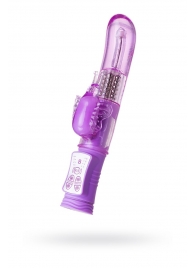Фиолетовый вибратор High-Tech fantasy с бабочкой для клитора - 22,4 см. - A-toys