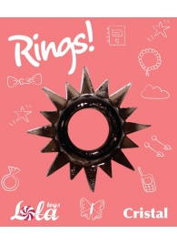 Чёрное эрекционное кольцо Rings Cristal - Lola Games - в Санкт-Петербурге купить с доставкой