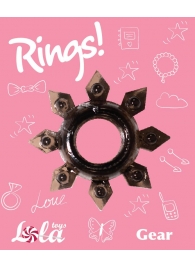 Чёрное эрекционное кольцо Rings Gear - Lola Games - в Санкт-Петербурге купить с доставкой