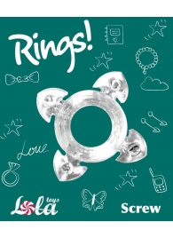 Прозрачное эрекционное кольцо Rings Screw - Lola Games - в Санкт-Петербурге купить с доставкой
