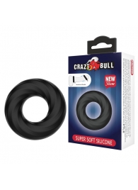 Чёрное эластичное эрекционное кольцо Super Soft - Baile - в Санкт-Петербурге купить с доставкой