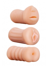 Набор из 3 мастурбаторов LIFELIKE STROKER SET - Dream Toys - в Санкт-Петербурге купить с доставкой