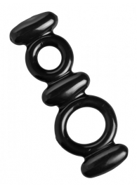 Двойное эрекционное кольцо Dual Stretch To Fit Cock and Ball Ring - XR Brands - в Санкт-Петербурге купить с доставкой