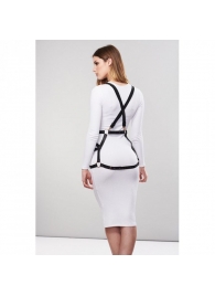 Чёрная упряжь ARROW DRESS HARNESS - Bijoux Indiscrets - купить с доставкой в Санкт-Петербурге