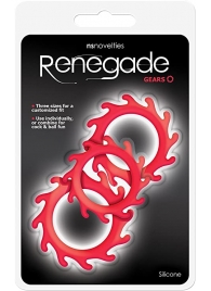 Набор из 3 красных эрекционных колец Renegade Gears - NS Novelties - в Санкт-Петербурге купить с доставкой