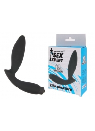 Чёрный вибростимулятор простаты Sex Expert Vibe Pleasure - Sex Expert - в Санкт-Петербурге купить с доставкой